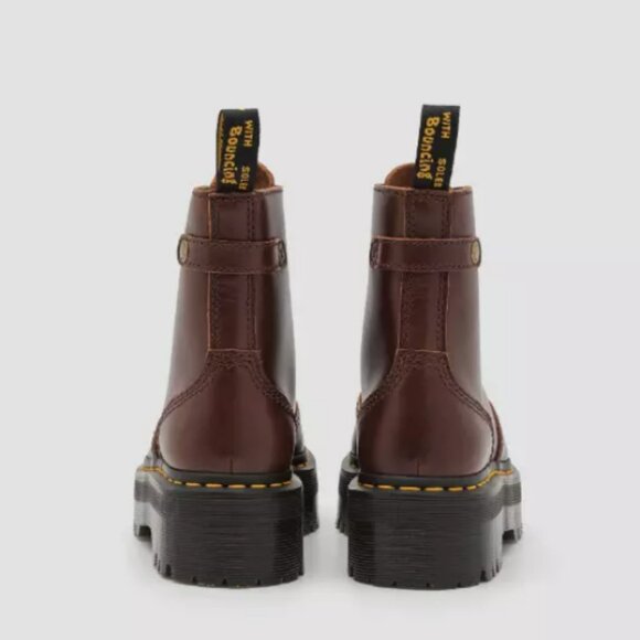 DR. MARTENS JETTA ZIPPED SENDAL LEATHER PLATFORM BOOTS in Dark Brown MSRP$250 - Picture 15 of 16
